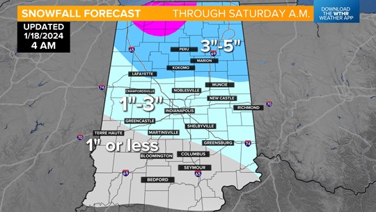 Latest timeline, totals of incoming snow system | Weather Blog | wthr.com