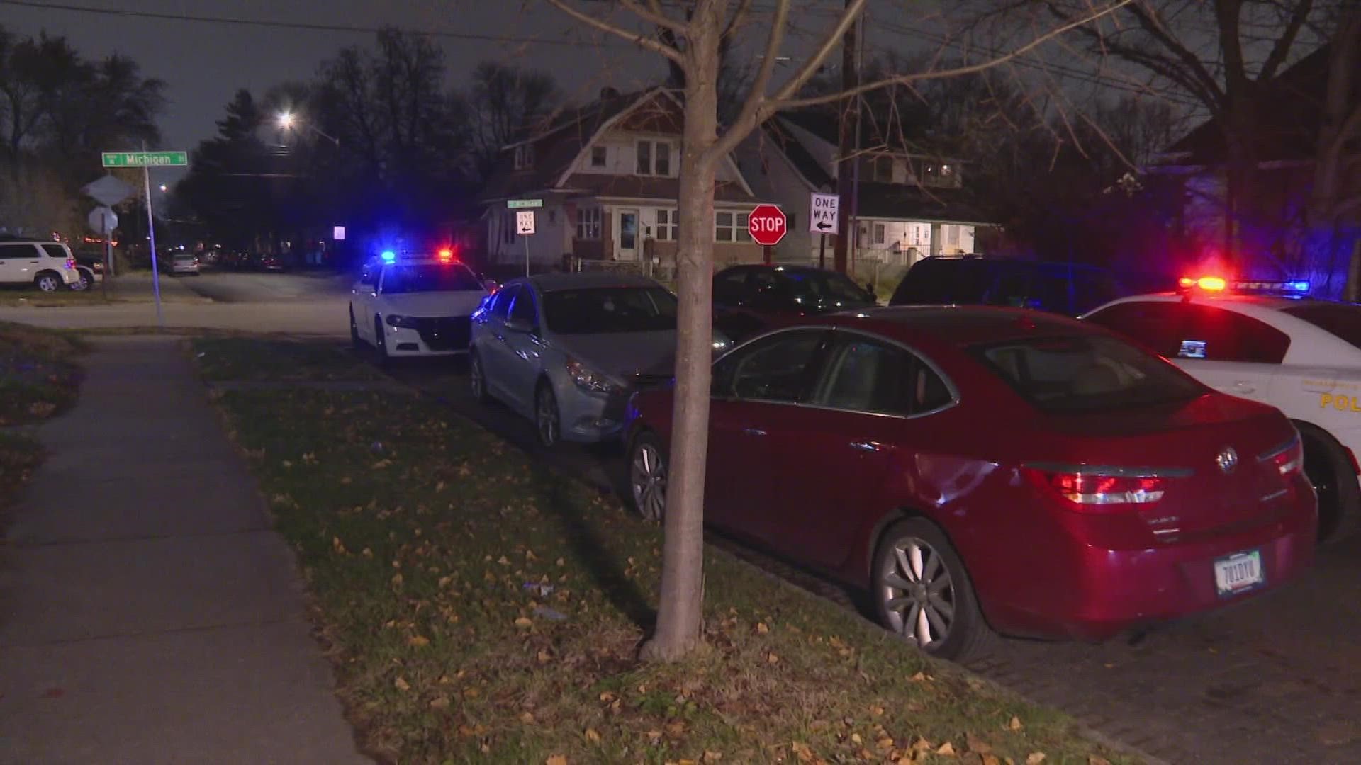 IMPD said a woman was wounded in the 10 p.m. incident.
