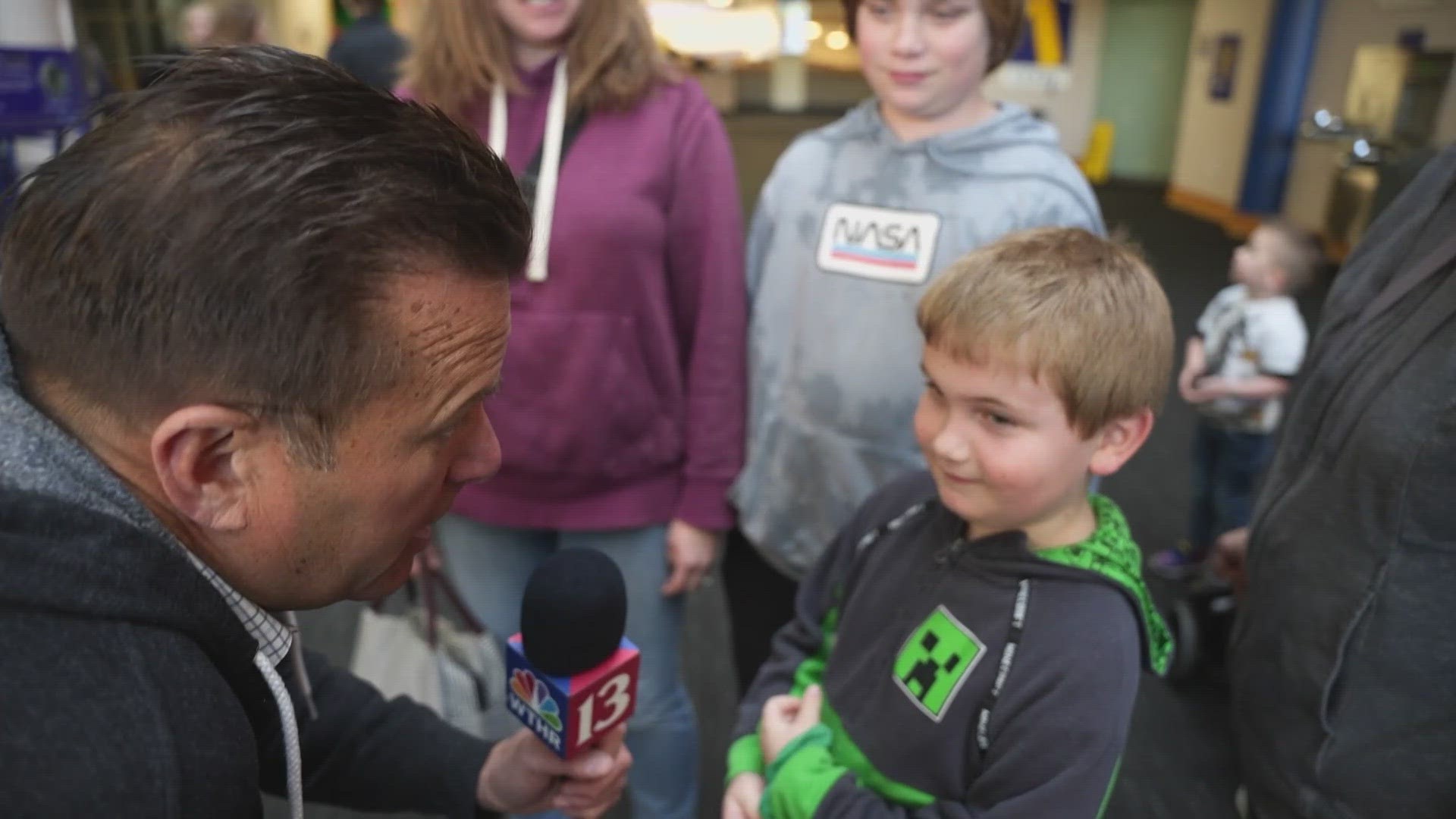 13Sports director Dave Calabro visits the Children's Museum of Indianapolis on "Incredible Kid Day" to see who can tell him some Good News!