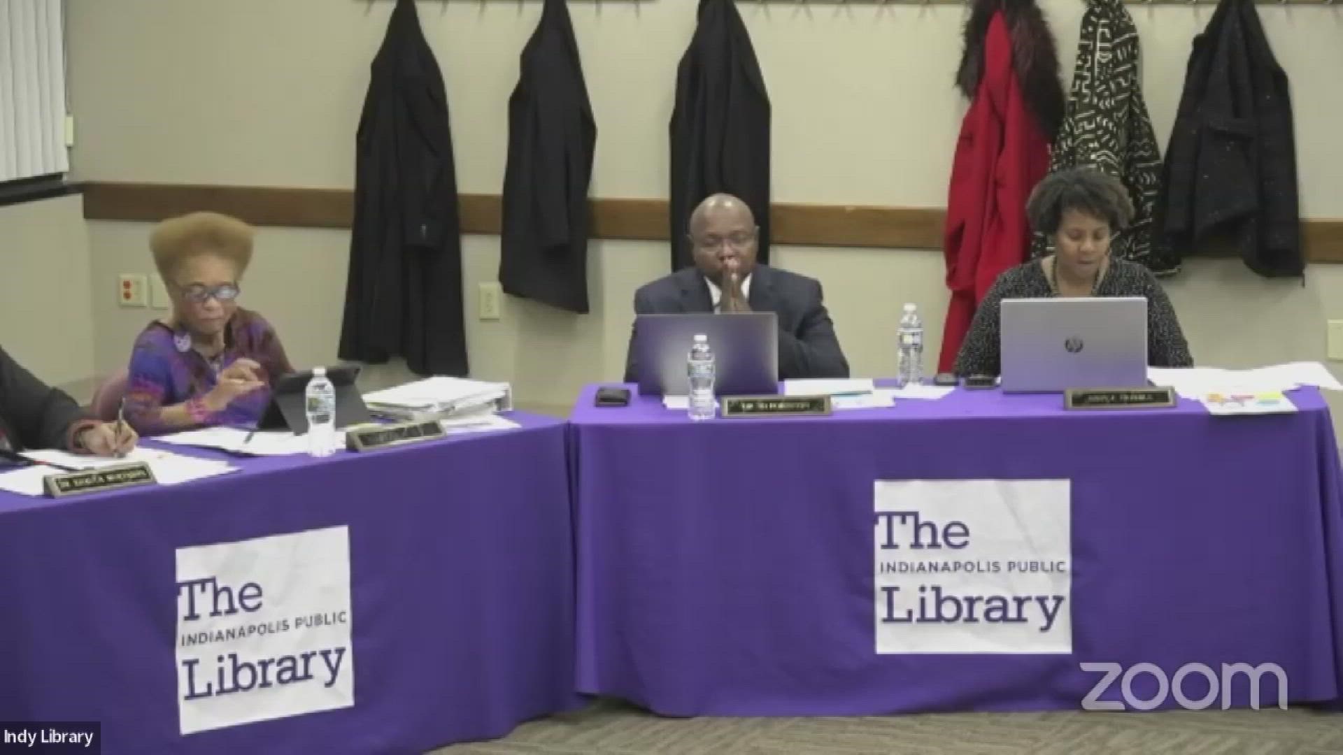 The search for a new Indianapolis Public Library CEO continues after a very tense board meeting Monday night.