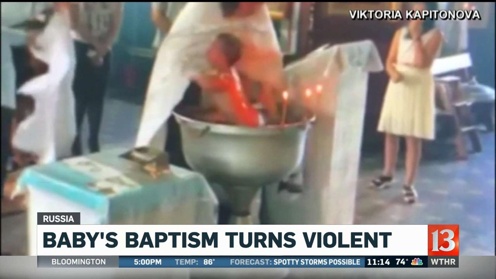 Baby's Baptism Turns Violent