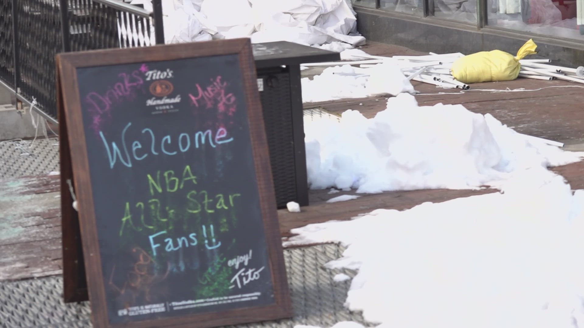 Some business owners were initially concerned about the impact Friday's snowfall would have on business.