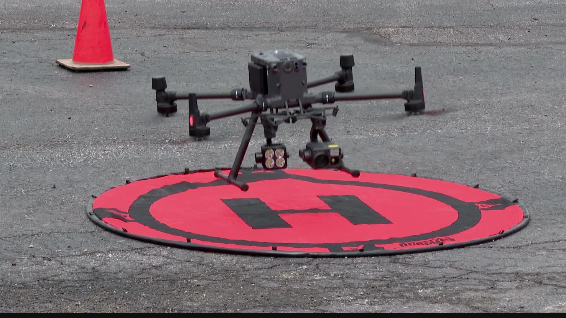 A high-tech drone gives firefighters a view from above to fight fires and search for victims in other emergencies.
