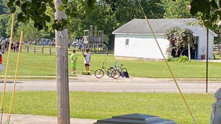 Indiana boys stop bike ride to pay respects at veteran's funeral