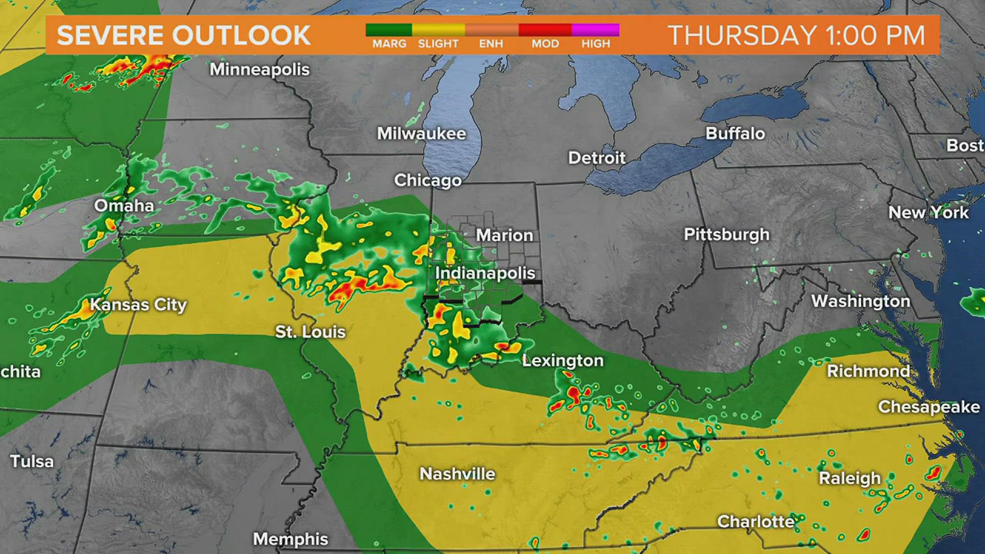 Severe risk today