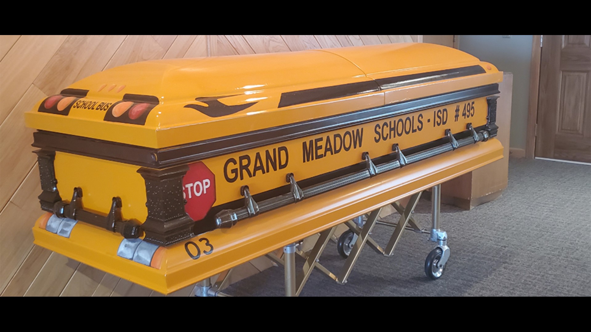 Longtime school bus driver will be laid to rest in school bus casket