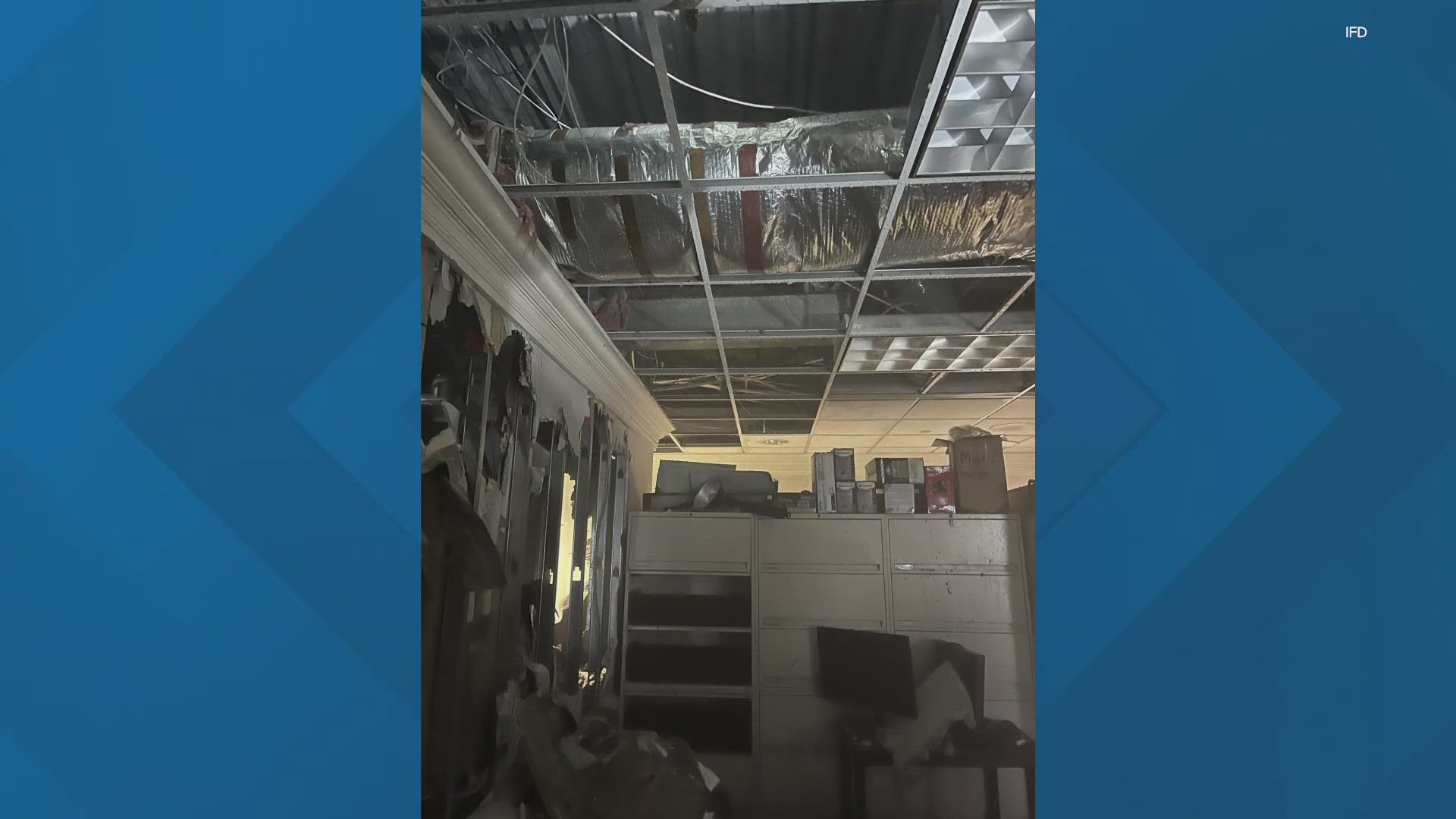 Firefighters found damage on at least two floors. No one was injured.