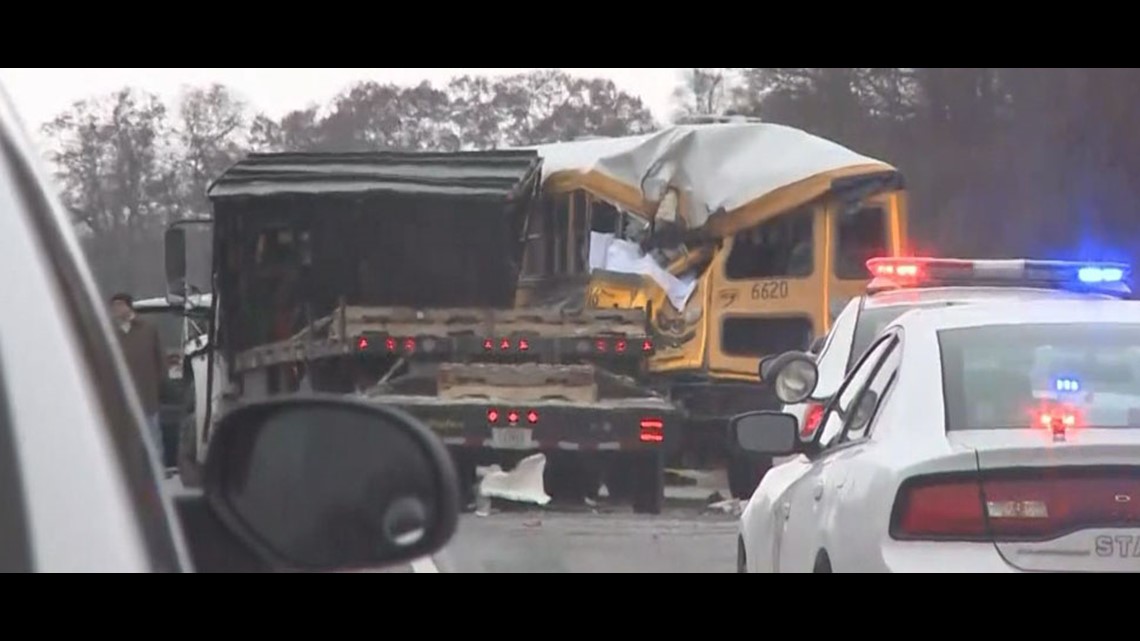 Student killed in school bus and truck crash, others injured | wthr.com