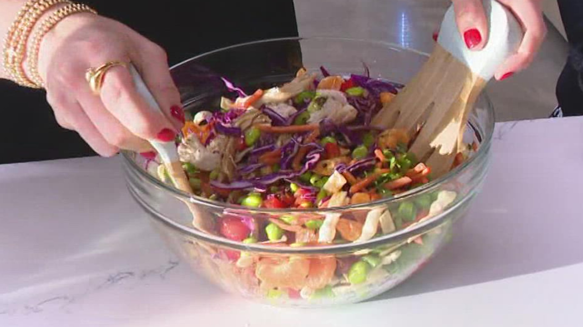 Emily Cline's Chinese chicken salad is like a "rainbow in a bowl."
