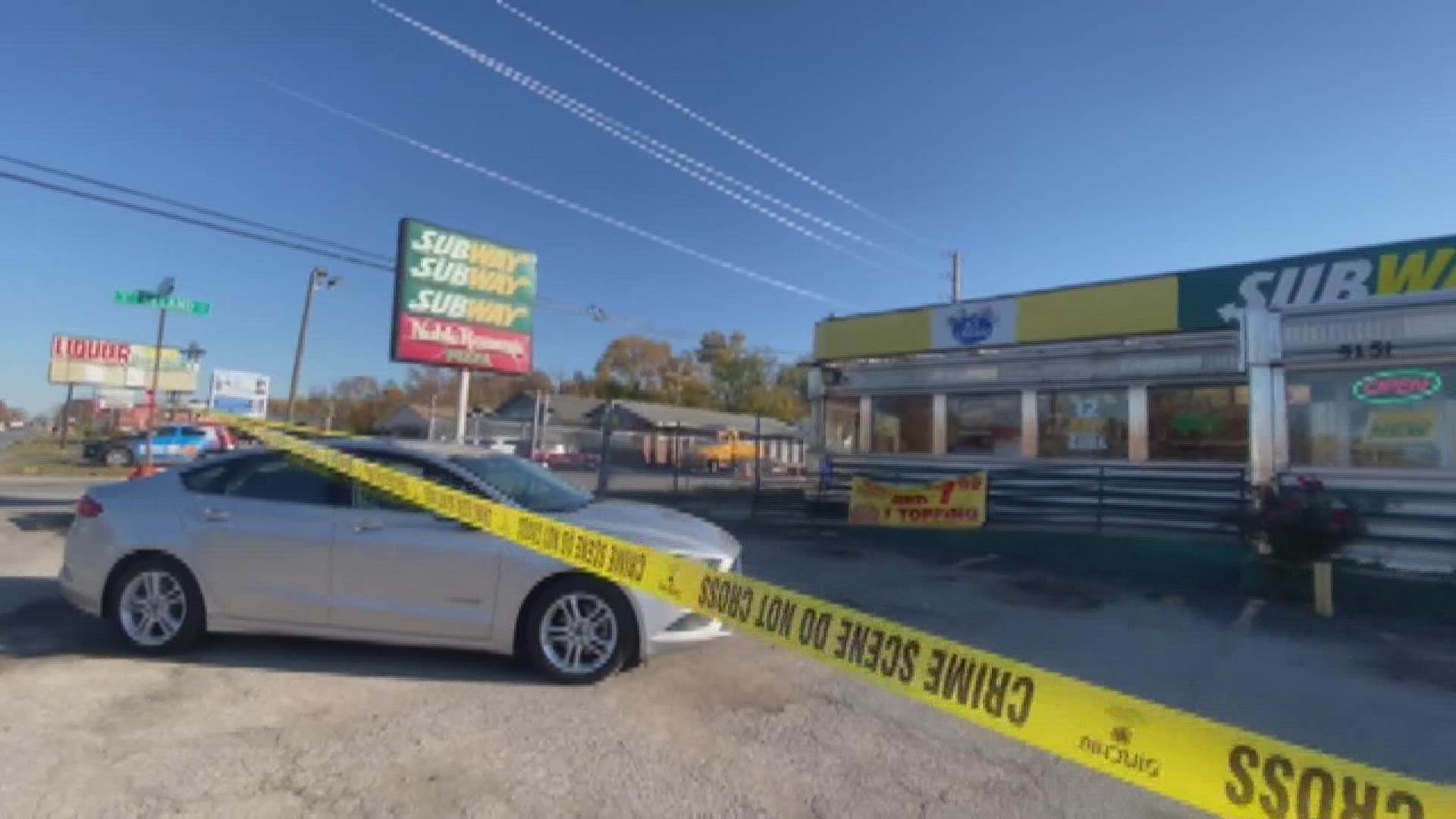 A man died and a woman was wounded in a shooting Friday afternoon. The victims were found outside a Subway restaurant at 38th and Emerson.