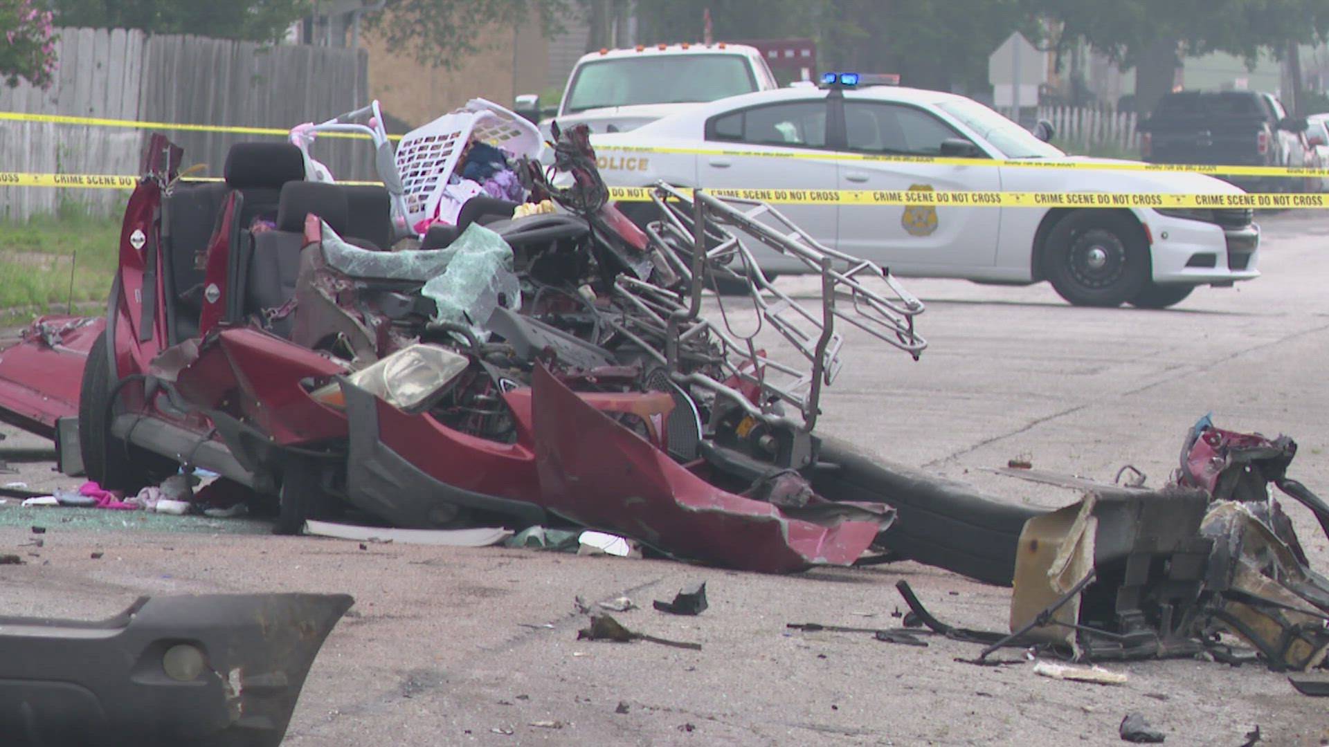 The crash was reported around 6 a.m. Friday near the intersection of West 18th Street and North Harding Street.