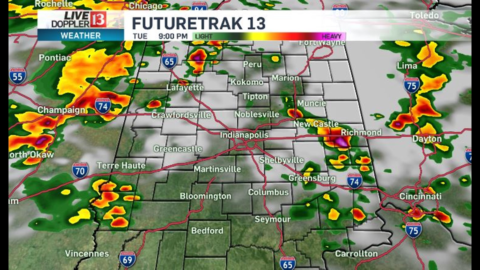 Timing Tuesday Storms Live Doppler 13 Radar