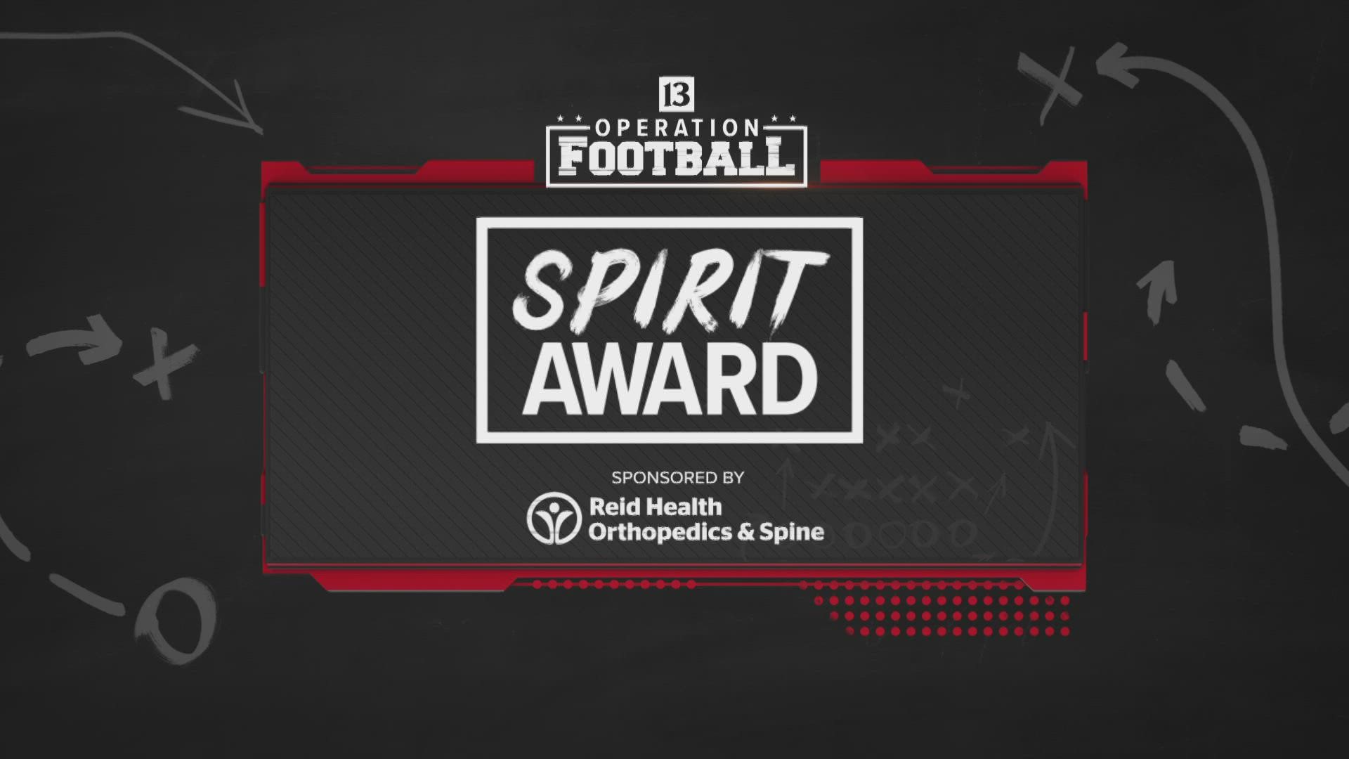 Brownsburg High School has won the 2021 Operation Football Spirit Award.