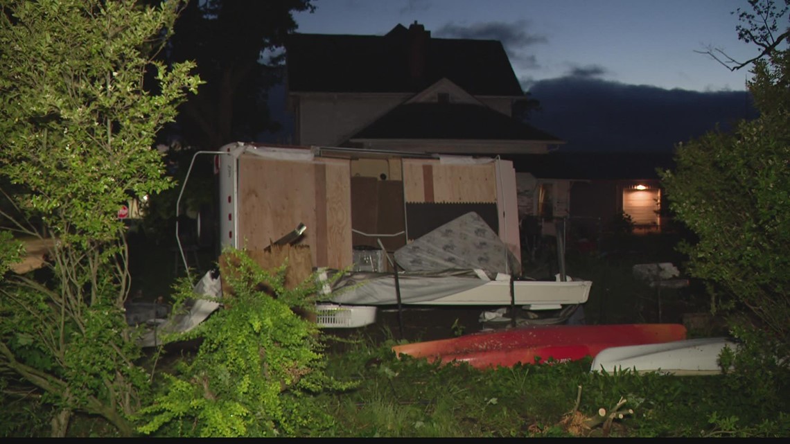 Thursday morning central Indiana storm damage and cleanup