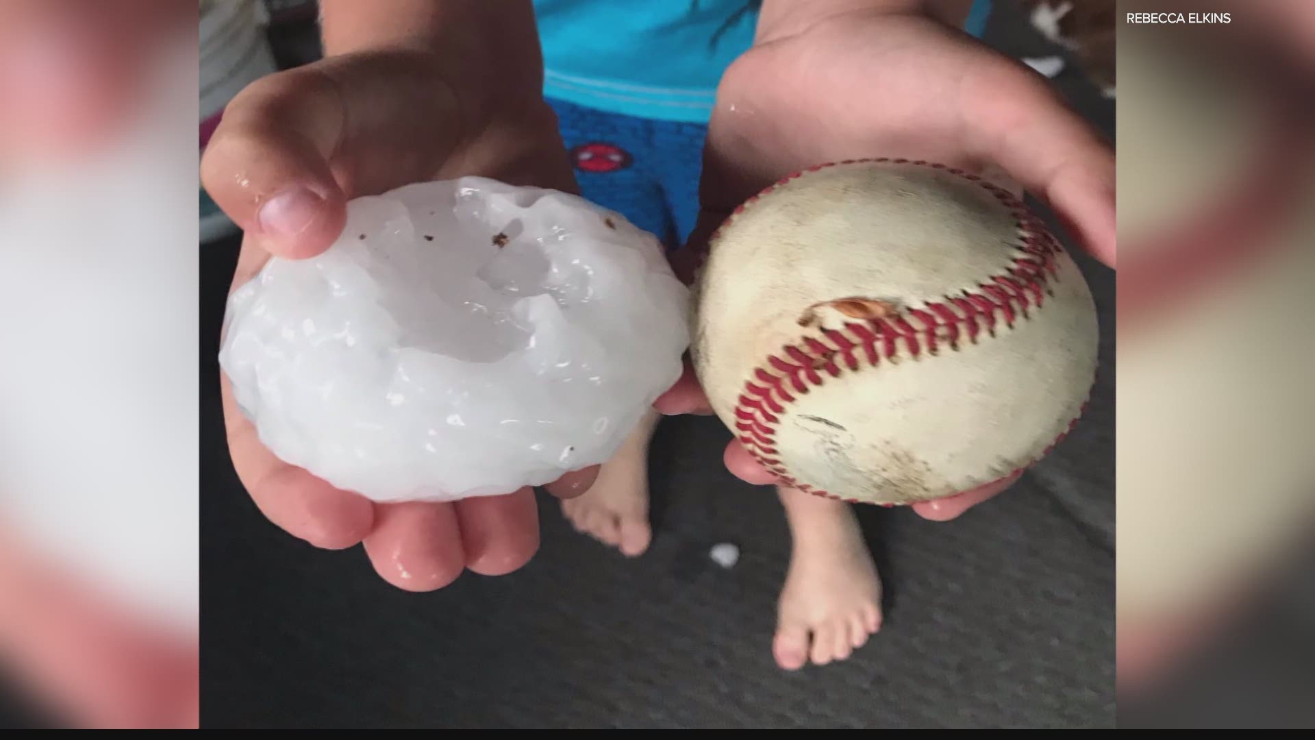 Hoosiers experienced baseball-sized hail as storms moved through the area.