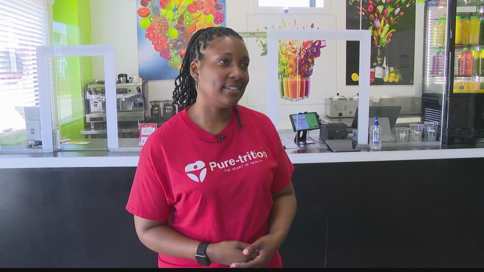 Aleta Osborn, owner of Pure-Trition juice and smoothie bar, said certain ingredients have been hard to come by, on back order or just more expensive.