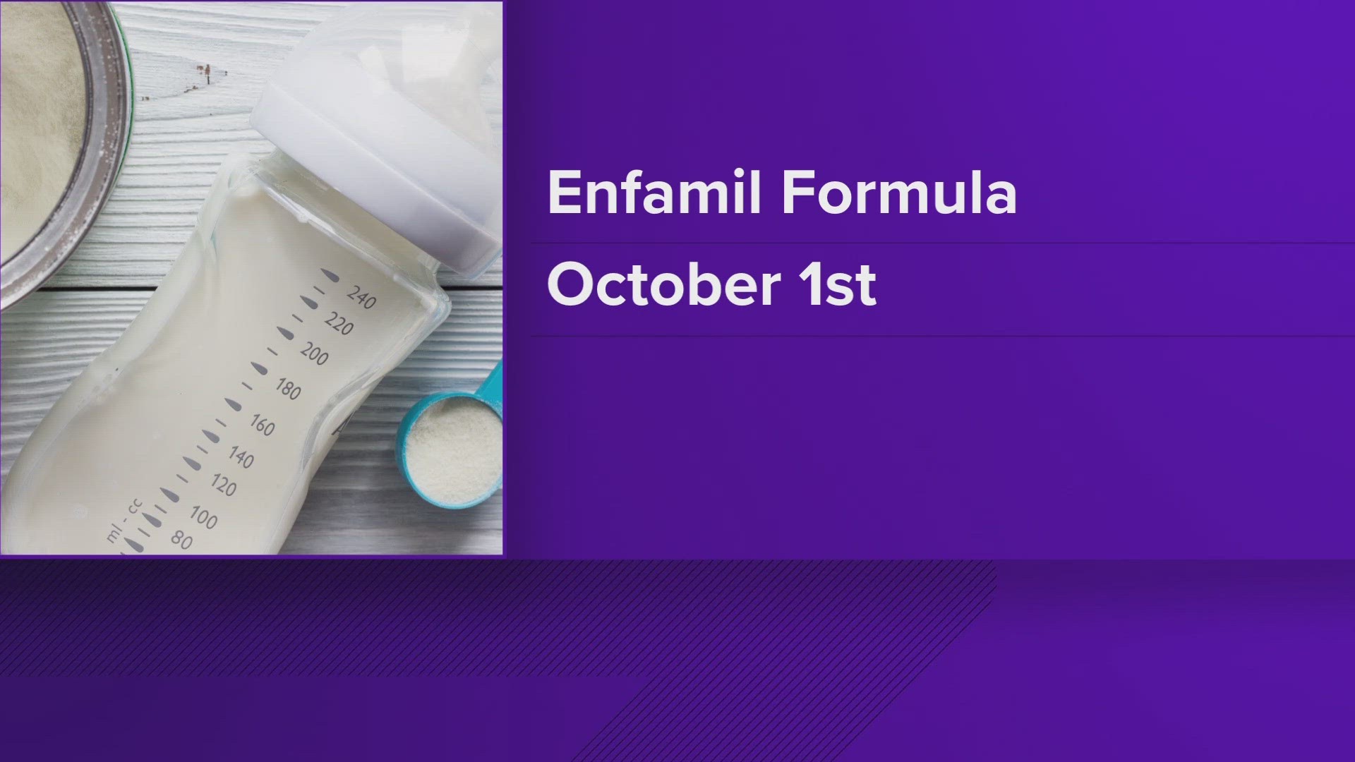 The switch is happening Oct. 1. That means the 24,000 people who count on WIC for formula will receive similar Enfamil products.