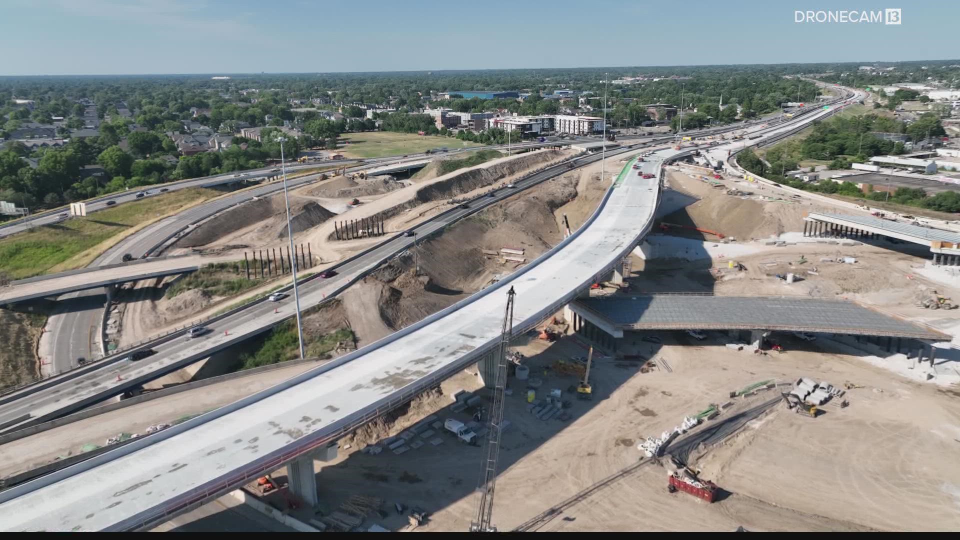 Two major openings on the North Split project will be welcome news for travelers out of downtown Indianapolis.