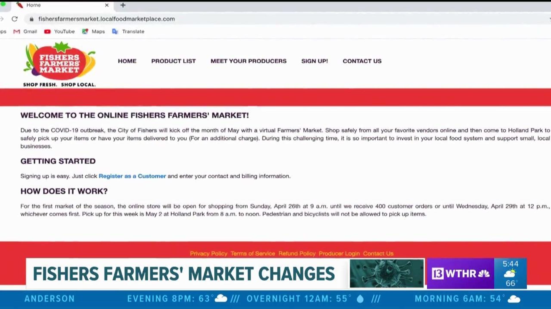 Fishers Farmers Market returns Saturday with online ordering