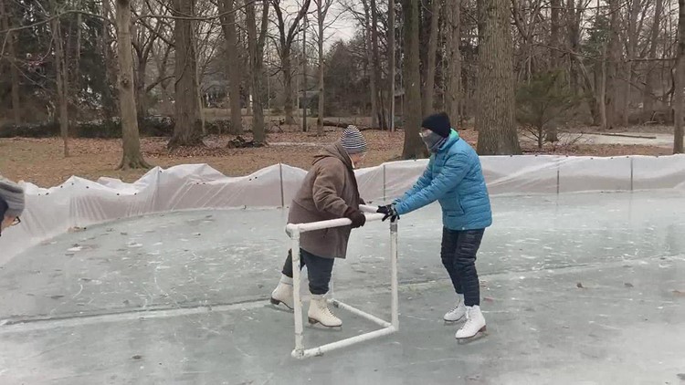 WATCH: 90-year-old skating grandma enjoys Broad Ripple backyard rink