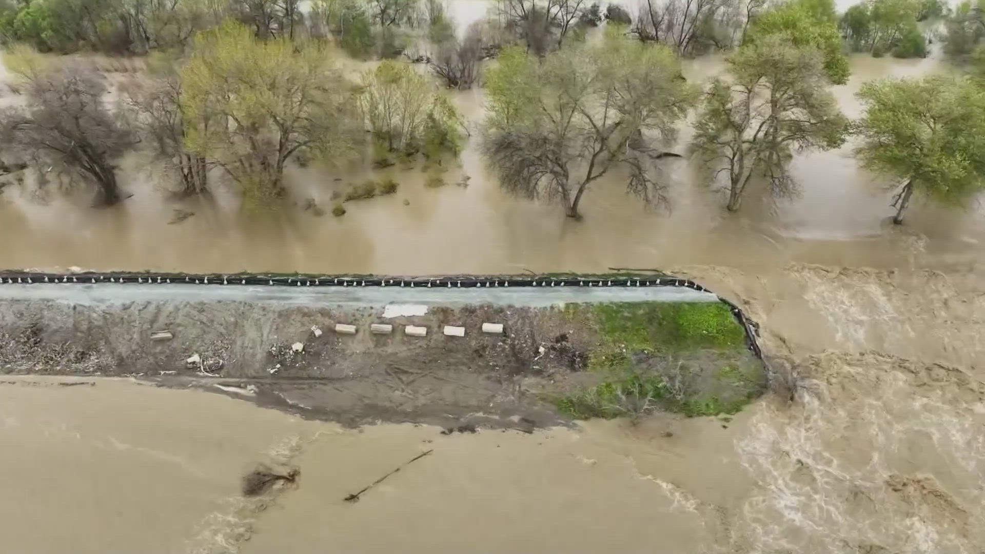 Officials are racing against the clock to place a temporary fix on a compromised part of a critical levee in California.
