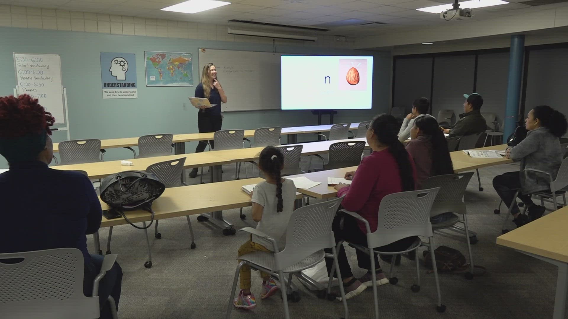 The school is providing special classes for the entire family.