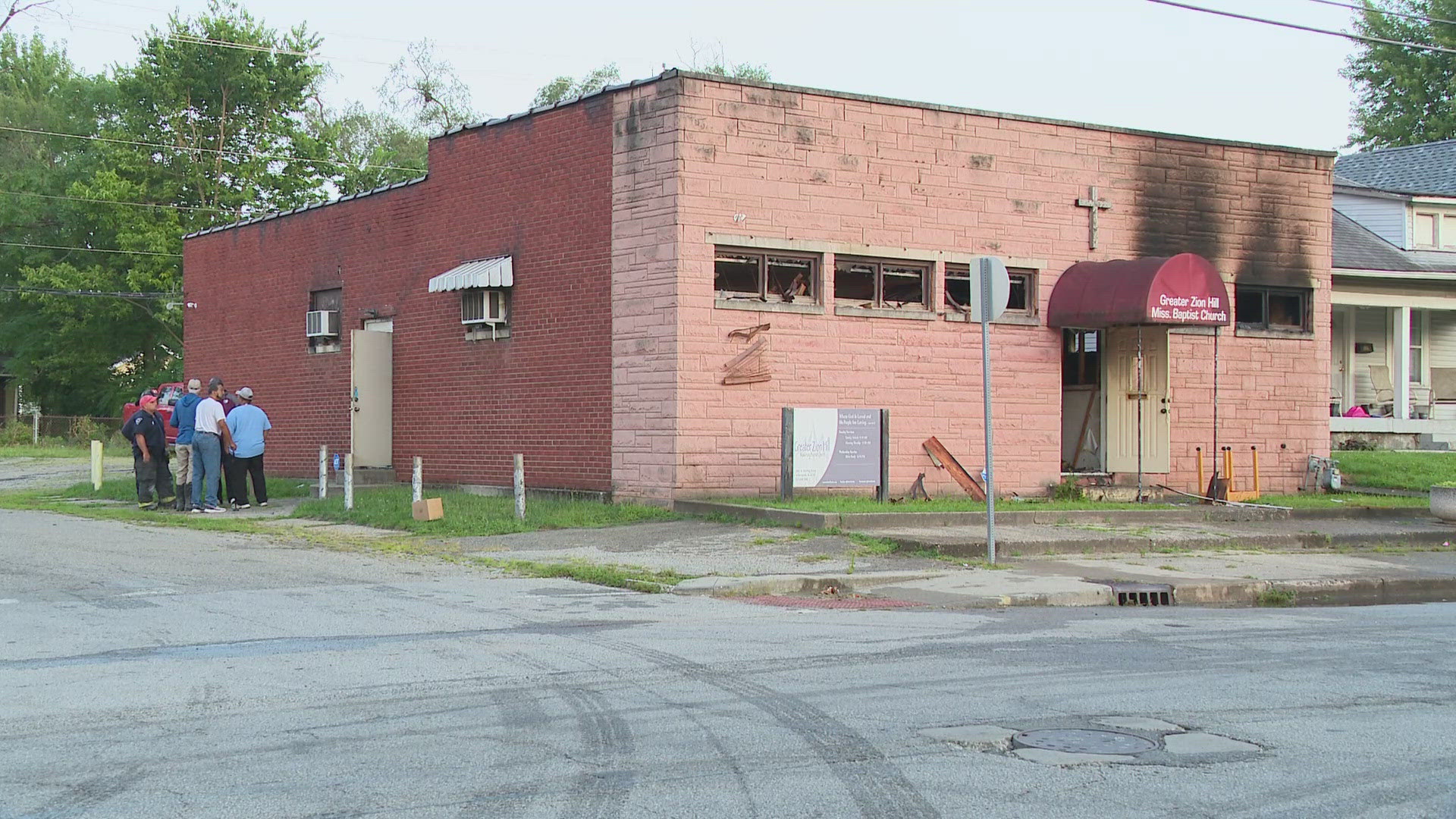 The fire was reported around 5:15 a.m. Friday at the historic Greater Zion Hill Baptist Church, located at 1902 N. Harding St.