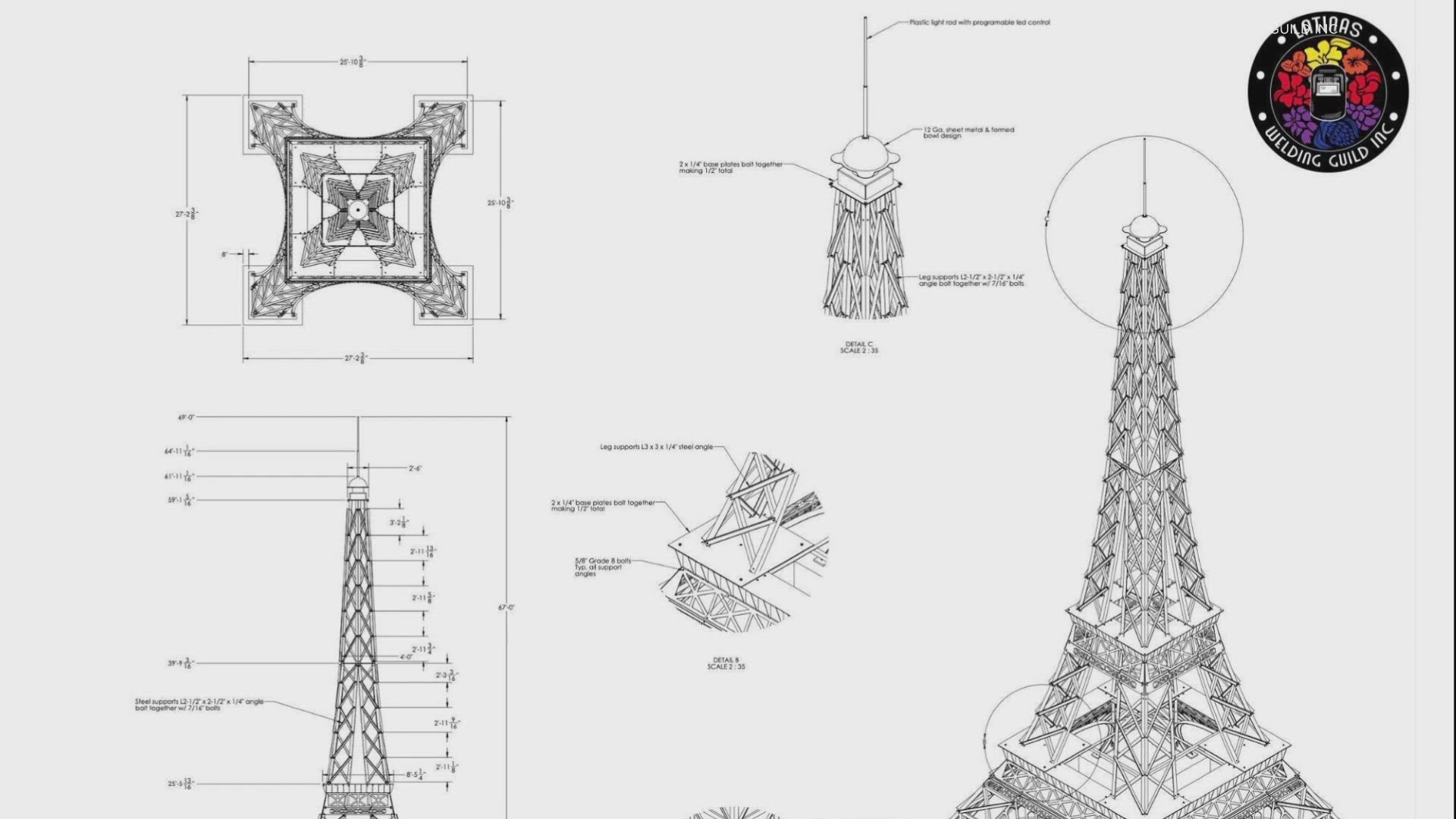 The lights from AES will help create the same gorgeous transformation the real Eiffel Tower makes every night in Paris.