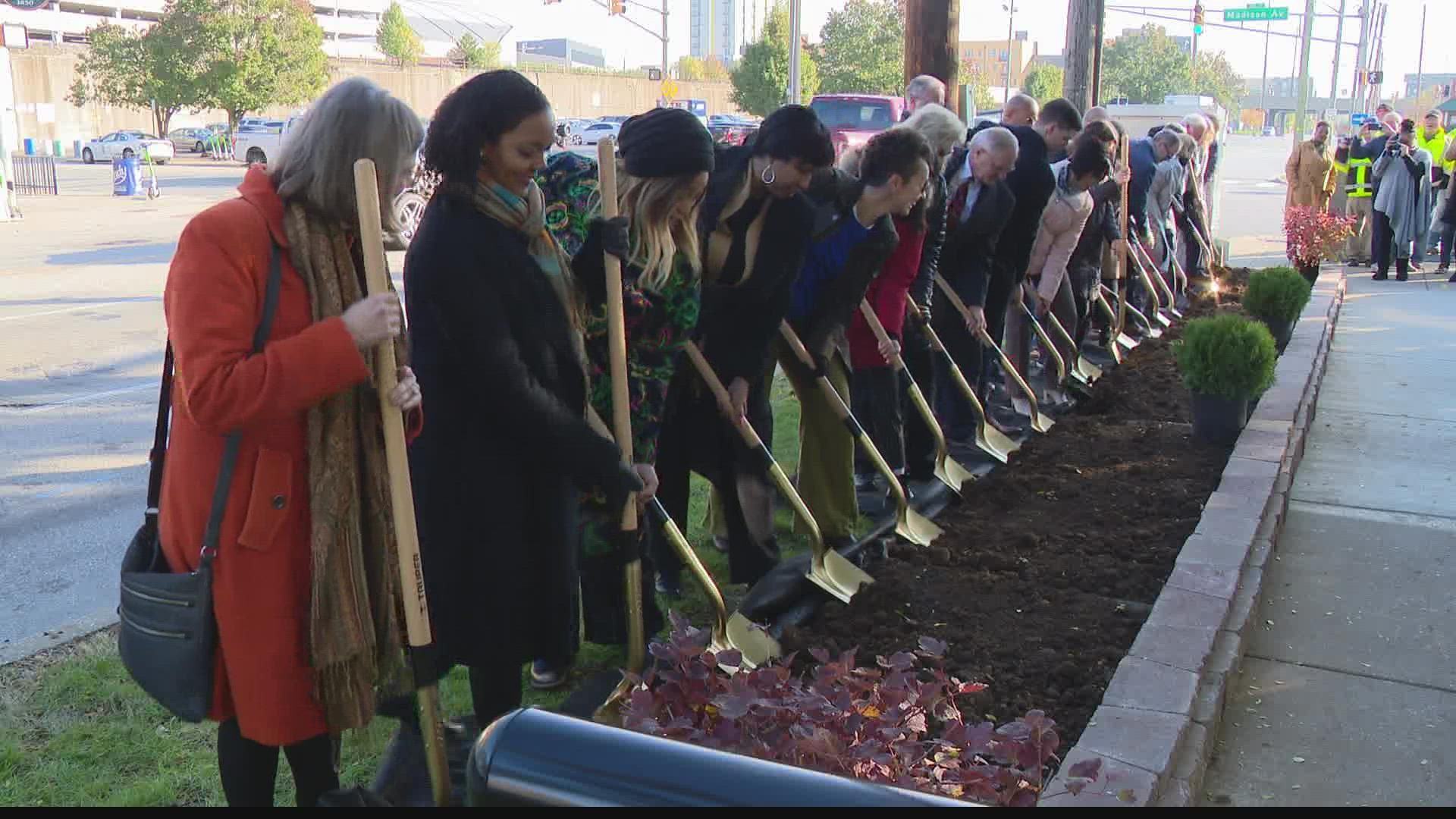 A groundbreaking ceremony was held downtown Thursday.