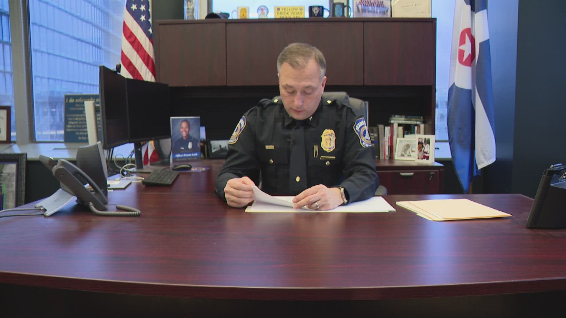 13News reporter Lauren Kostiuk talks with interim IMPD chief Chris Bailey.