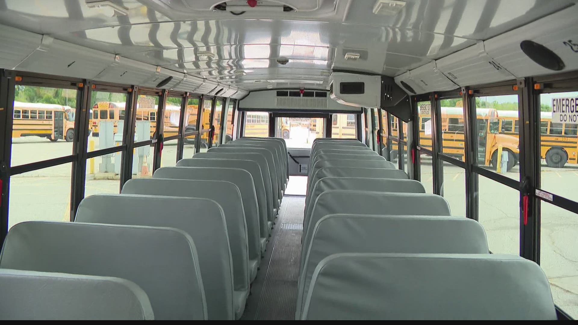 school bus seat back