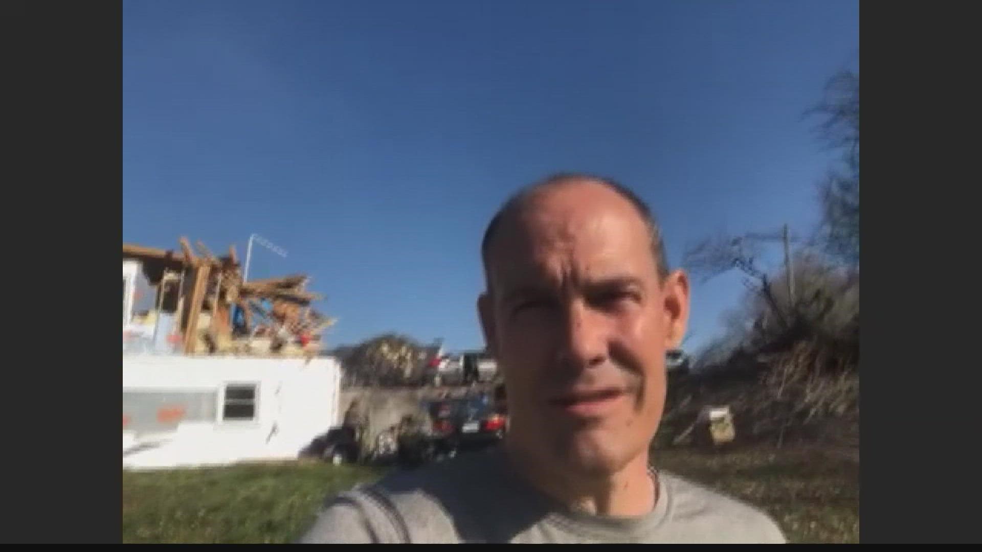 David Lytle went to Bowling Green with his family to help in the aftermath of the devastating tornadoes.