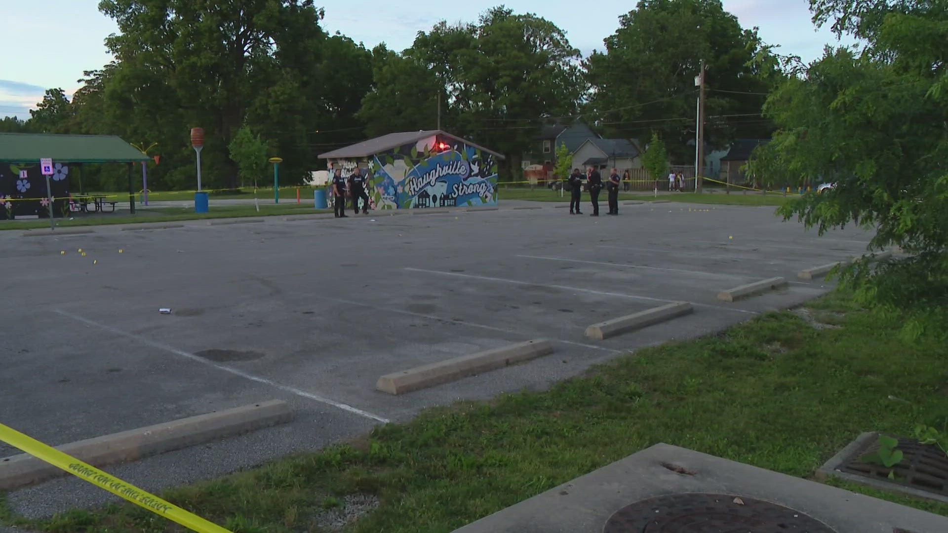 Officers responded to the park, near West Michigan and North Tremont streets, for initial reports of shots fired around 8:15 p.m. Tuesday.