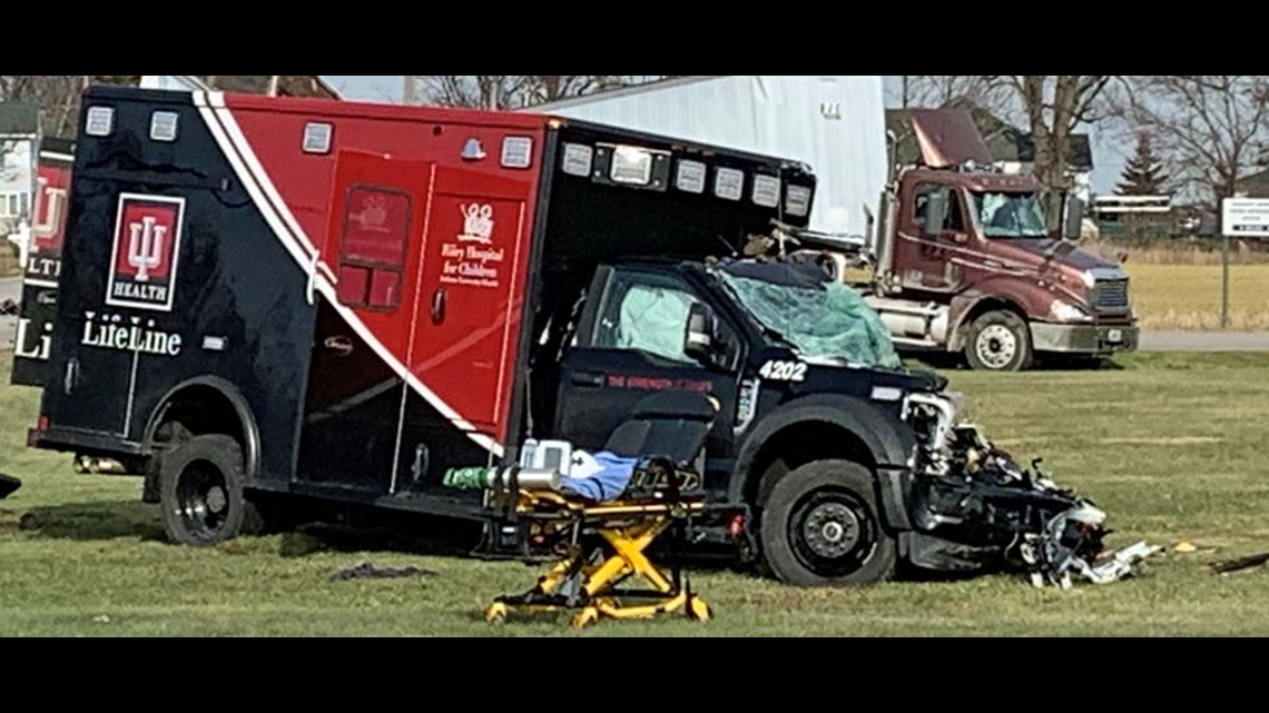 4 people nearly killed in crash involving IU Health ambulance | wthr.com