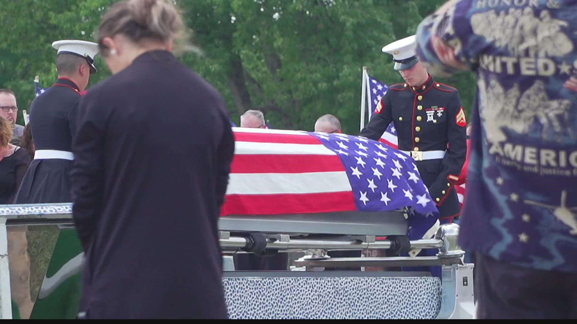 Funeral services were held Tuesday for U.S. Marines Cpl. Humberto Sanchez in his hometown of Logansport.