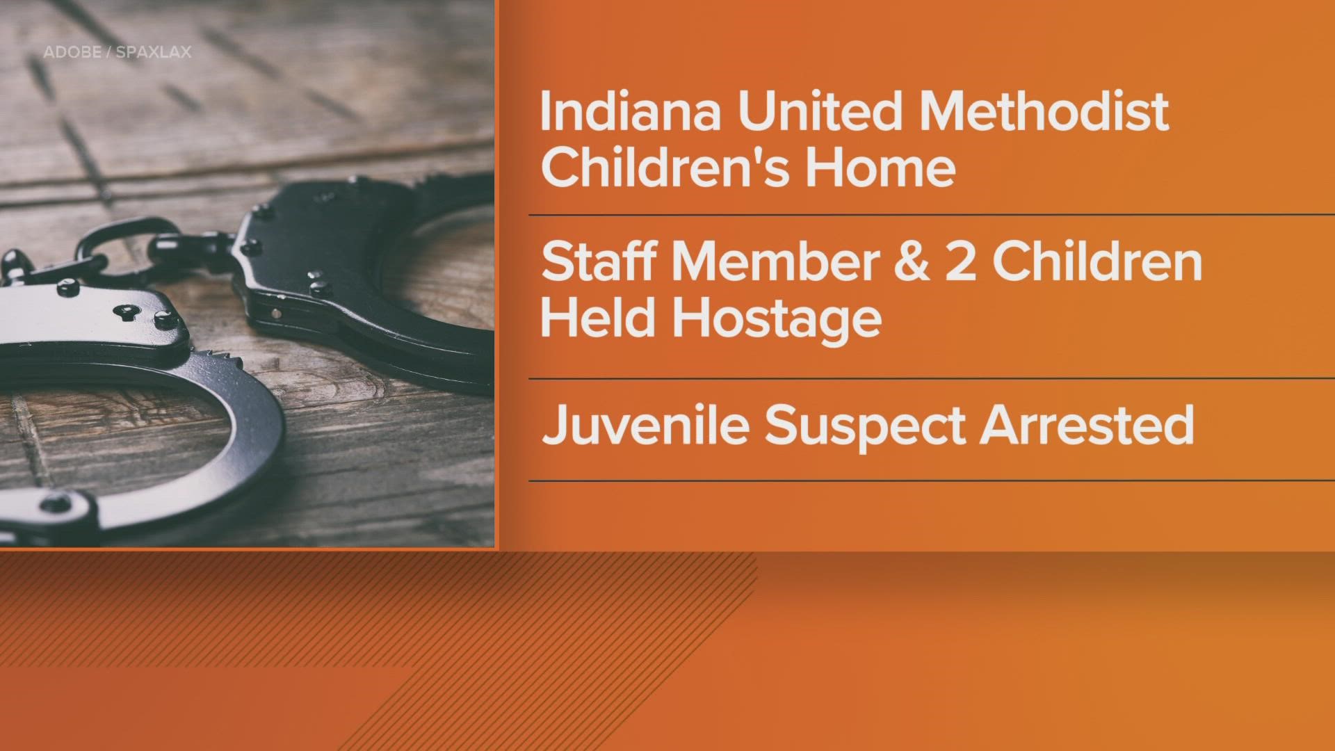 According to police, a juvenile had taken a staff member and two other juveniles hostage in an attempt to get to Indianapolis.