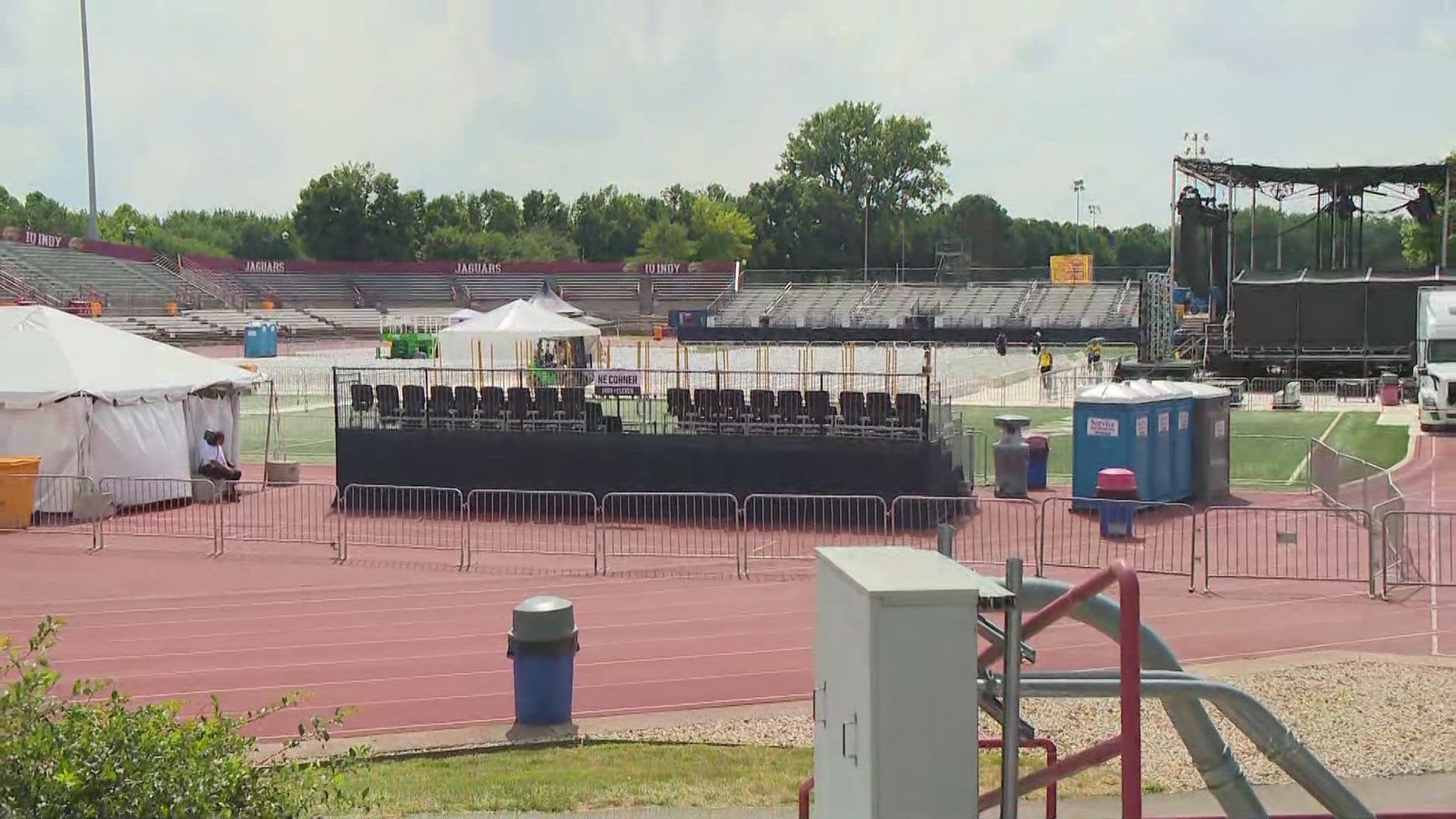 13News anchor Felicia Lawrence reports from Carroll Stadium on the campus of IU Indianapolis ahead of the Indiana Black Expo Summer Celebration Concert.