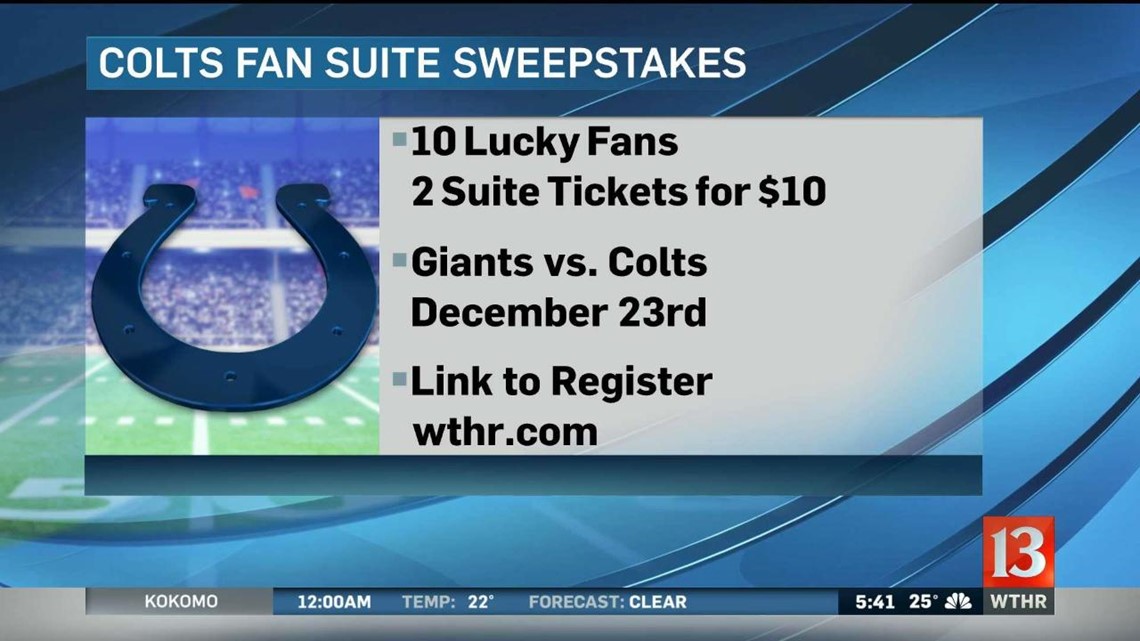 Oakland City University Indianapolis Colts Ticket Sweepstakes