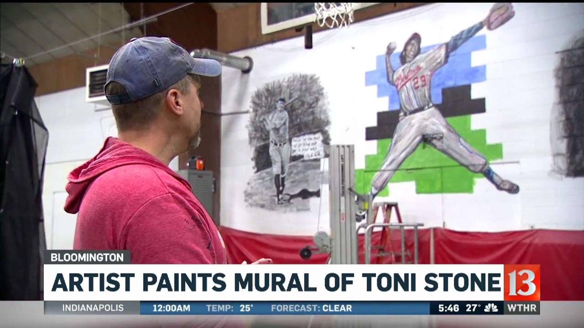 Artist paints mural of Toni Stone