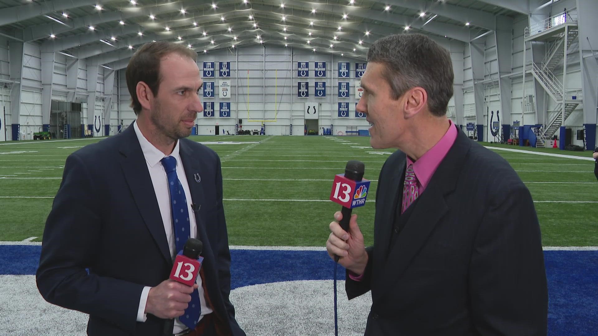 Newly named Colts Head Coach Shane Steichen speaks with 13News' Rich Nye about the new job.