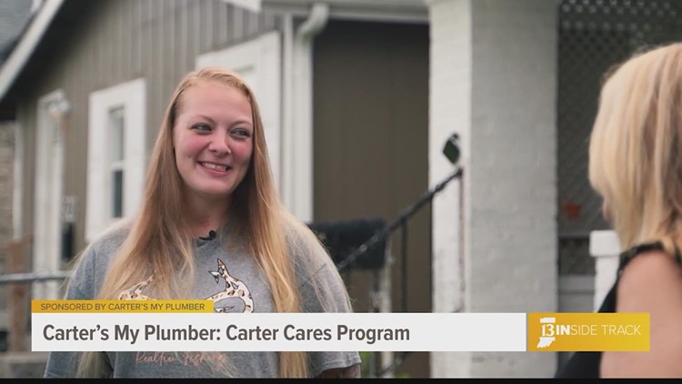 13INside Track meets the winner of a free water heater from Carter's My Plumber