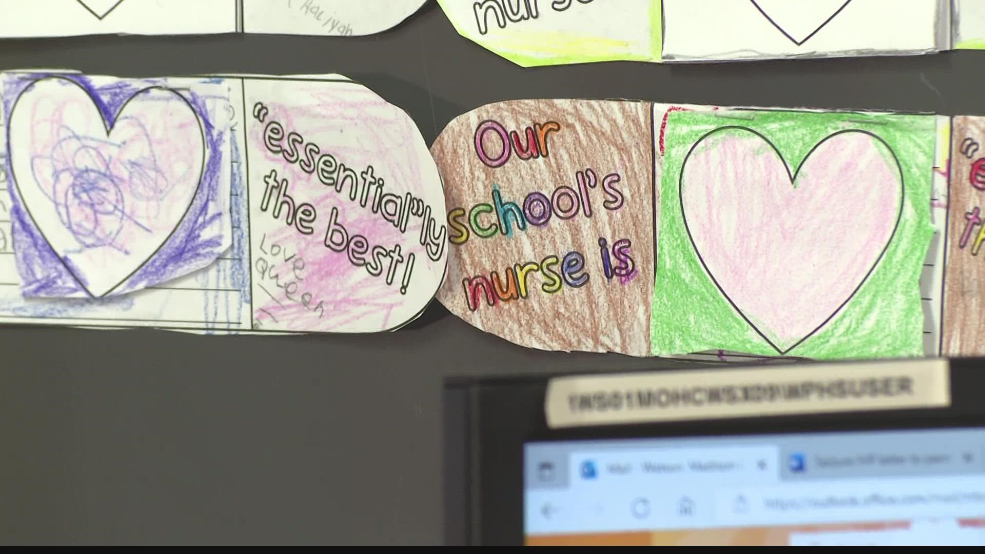 The kids at Greenbriar Elementary School call her "Nurse Maddie."