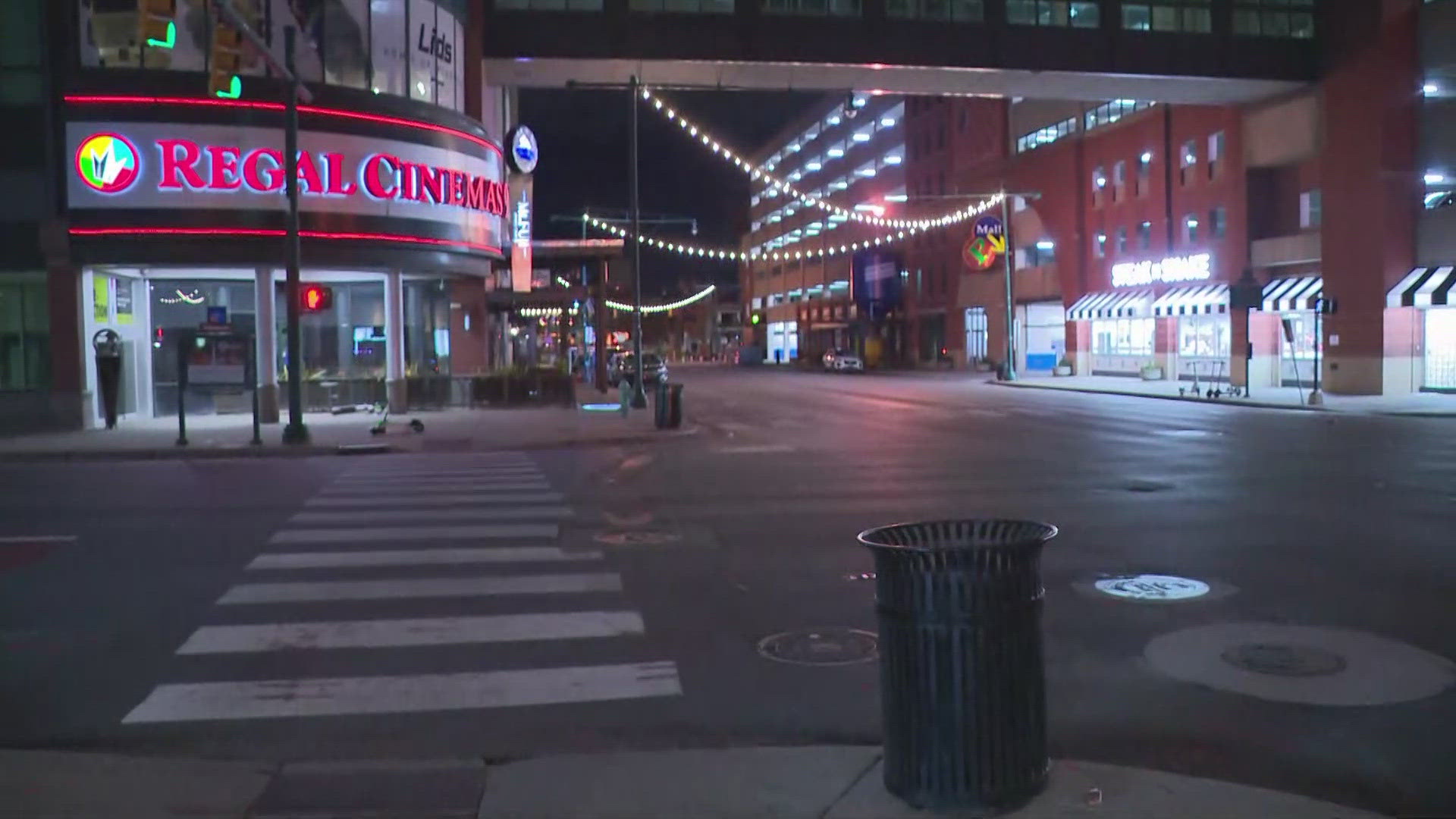 Officers were called to the intersection of Illinois and Maryland Streets just after 11 p.m. Sunday.