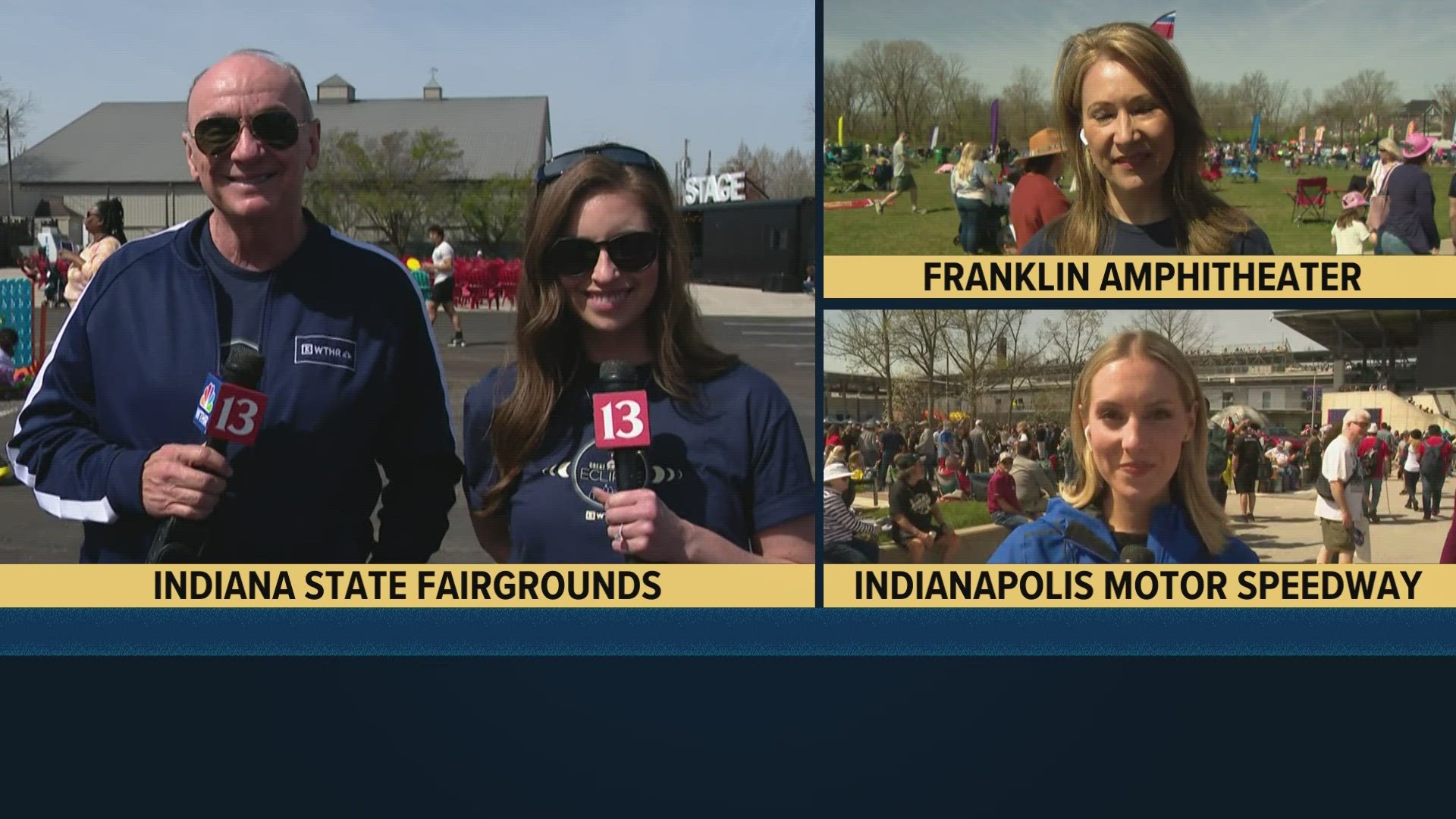Our 13News teams are spread throughout Central indiana covering the different events from IMS, to the State Fairgrounds and to southern Indiana.