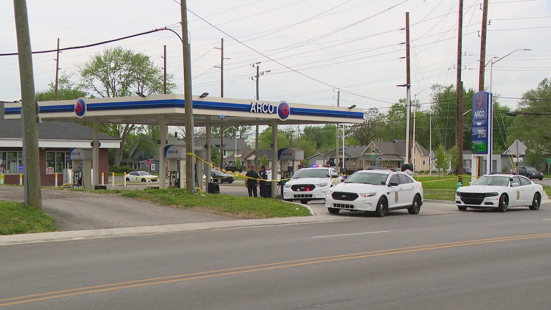 Police said it happened at a east side gas station.