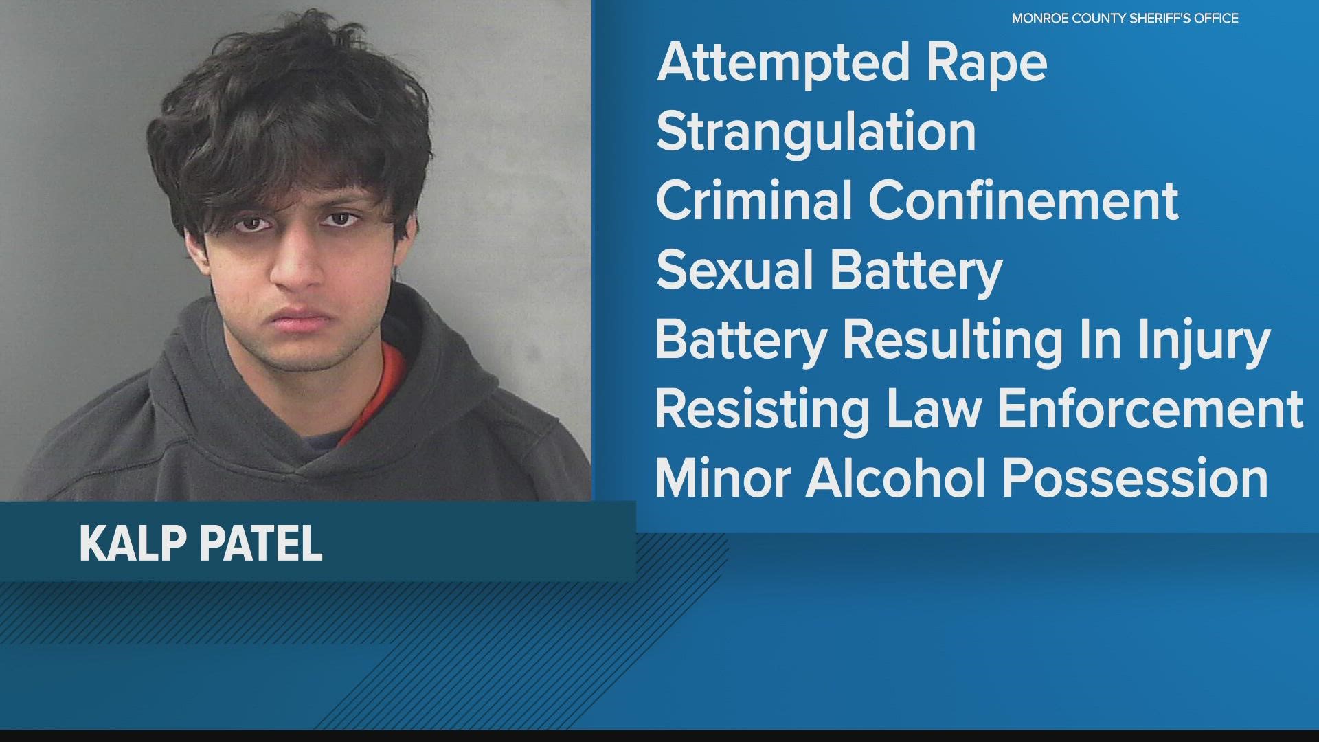 Patel was allegedly screaming inside his IU dorm on Sunday night. Police say when an R.A. went to help, he sexually assaulted her.