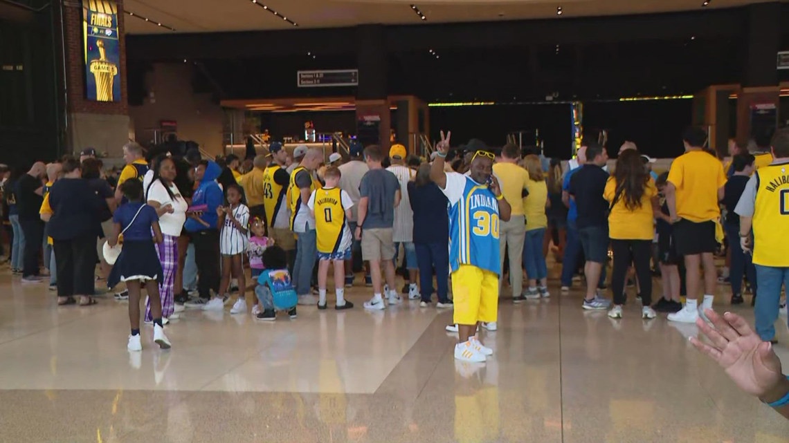 Pacers fans gather for Game 5 watch party at Gainbridge Fieldhouse