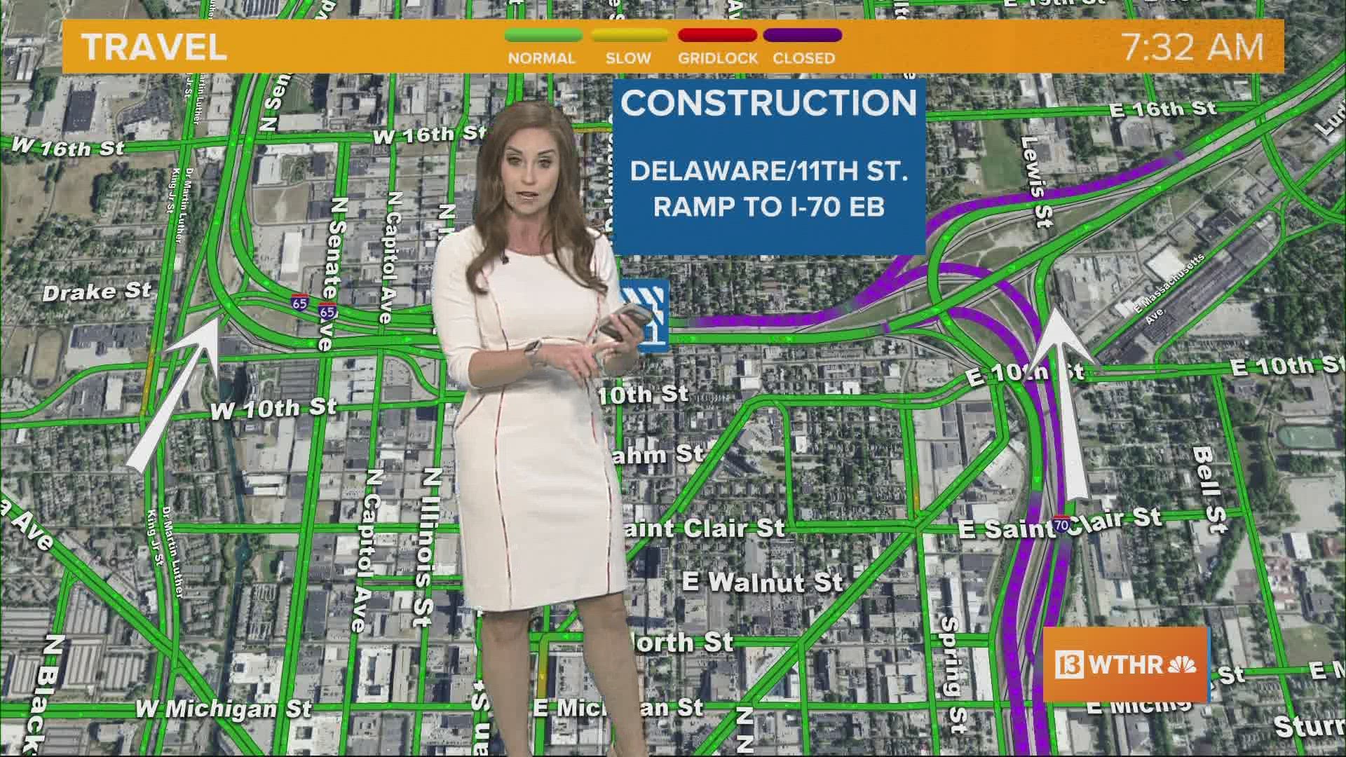 Beginning today, the Delaware/11th Street on-ramp to I-70 east will be closed for at least 10 days. Lindsey is sharing detour options.