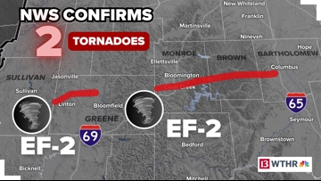 Two EF-2 tornadoes confirmed across central Indiana from Friday's ...