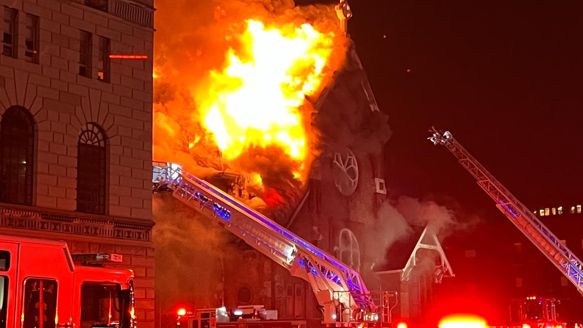 Fire at the Sanctuary in Penn: Emergency crews fight major fire in downtown Indy